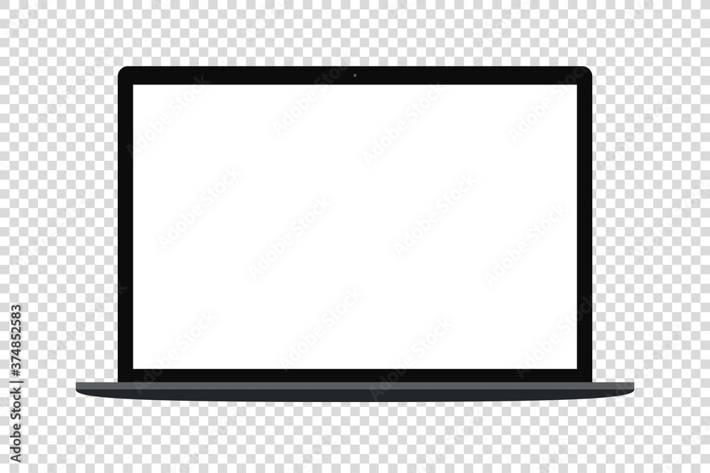 laptop computer vector mockup. realistic desktop blank screen isolated template. dark, silver on white background. laptop computer vector mockup. realistic desktop blank screen isolated template. dark, silver on white background.