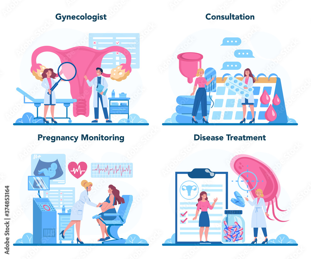 Gynecologist, reproductologist and women health concept. Human Gynecologist, reproductologist and women health concept. Human