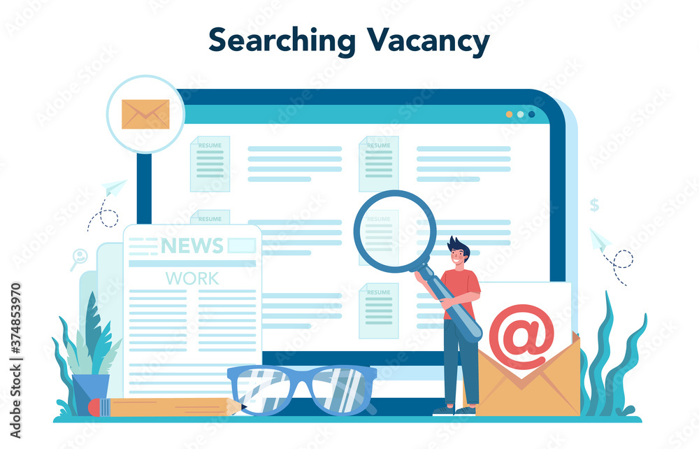 Unemployed online service or platform. Searching for work Unemployed online service or platform. Searching for work