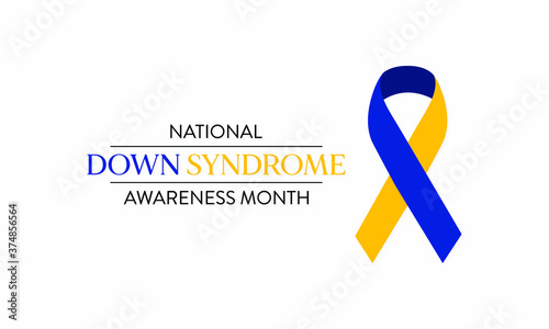 Vector illustration on the theme of National Down Syndrome awareness month observed each year during October.