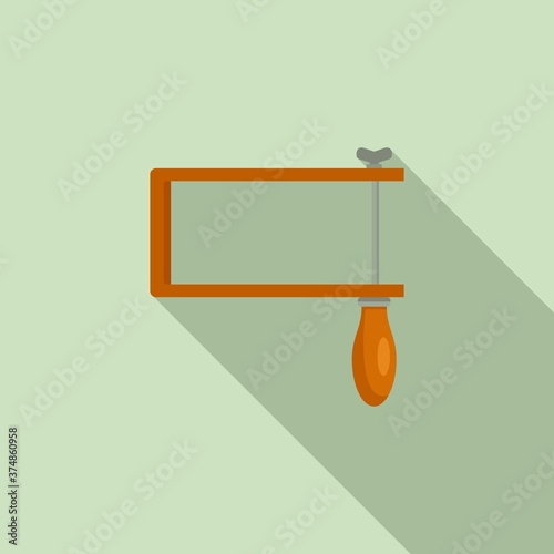 Carpenter coping saw icon. Flat illustration of carpenter coping saw vector icon for web design