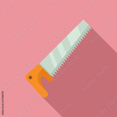 Crosscut saw icon. Flat illustration of crosscut saw vector icon for web design