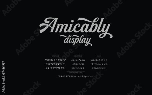 Lettering typography alphabet font display Fototapet