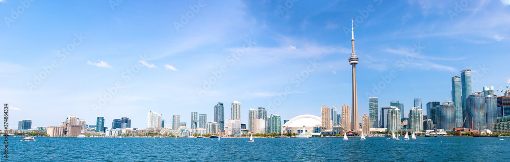Fototapeta premium Panoramiczny widok Toronto Skyline Kanada