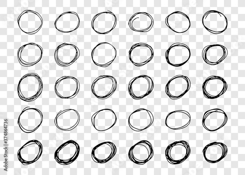 Hand drawn scribble circle