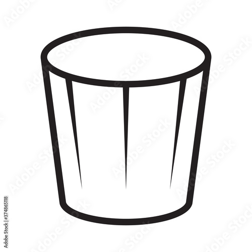 Line art vector icon a antique bottle stopper or wooden stopper for apps or websites