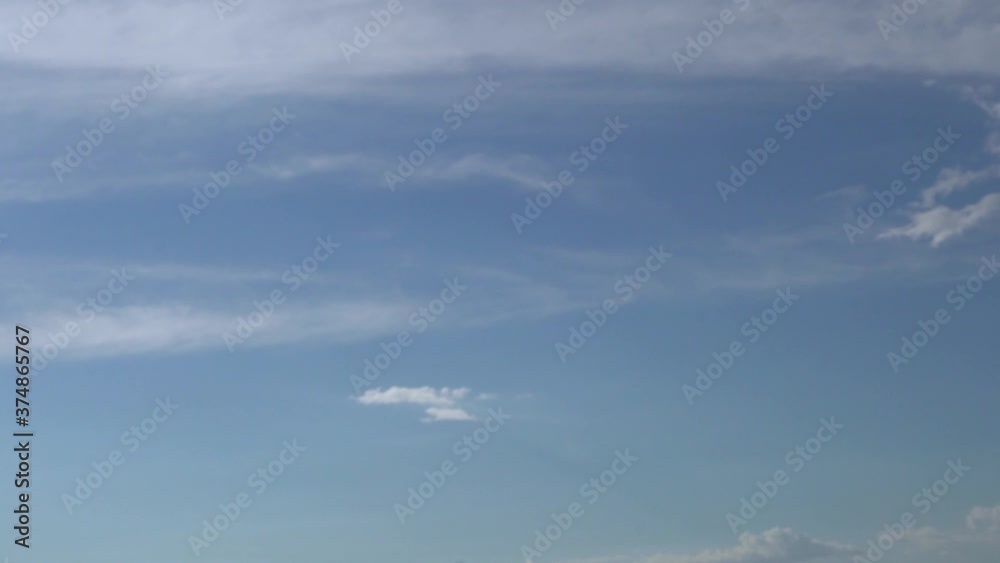 Time Lapse of Light Cirrus Clouds in a Clear Azure Paradise Blue Sky. Surprisingly Clear and Good Weather, Beautiful Clear Sky with Clouds like a Feather. Time Lapse of Light Cirrus Clouds in a Clear Azure Paradise Blue Sky. Surprisingly Clear and Good Weather, Beautiful Clear Sky with Clouds like a Feather.