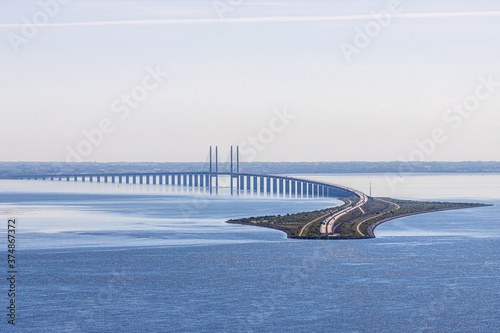 Canvas Print The Øresund Bridge between Copenhagen and Sweden