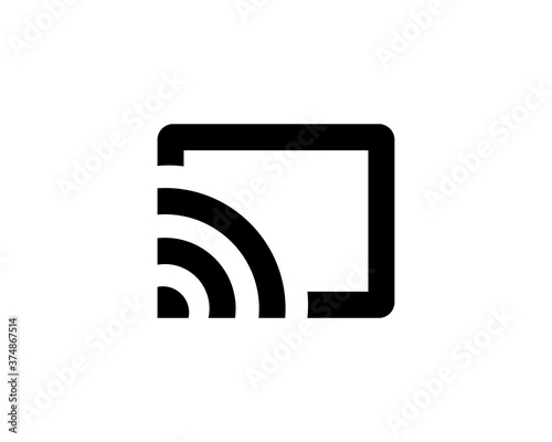 Cast icon, screen cast. Vector on isolated white background. EPS 10