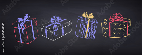 Vector illustration set gift boxes