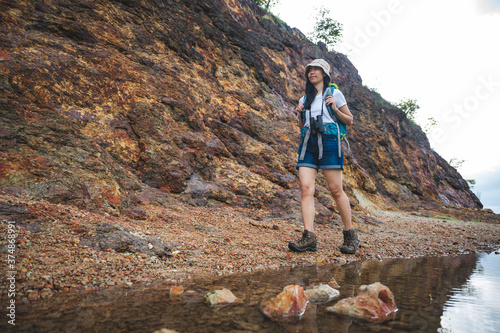 Hiking or running woman in ...