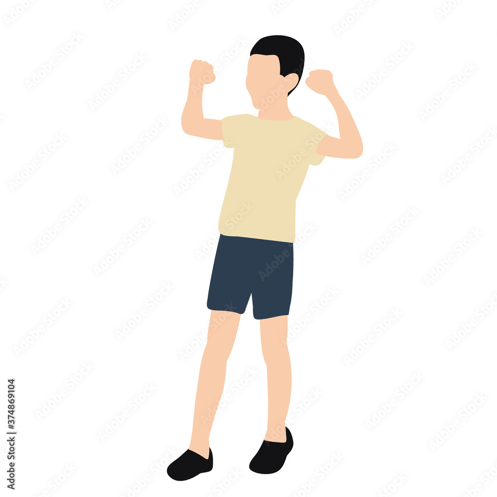 isolated, silhouette boy, flat style isolated, silhouette boy, flat style
