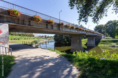 Petofi bridge on the Sugovica river in Baja, Hungary © skovalsky