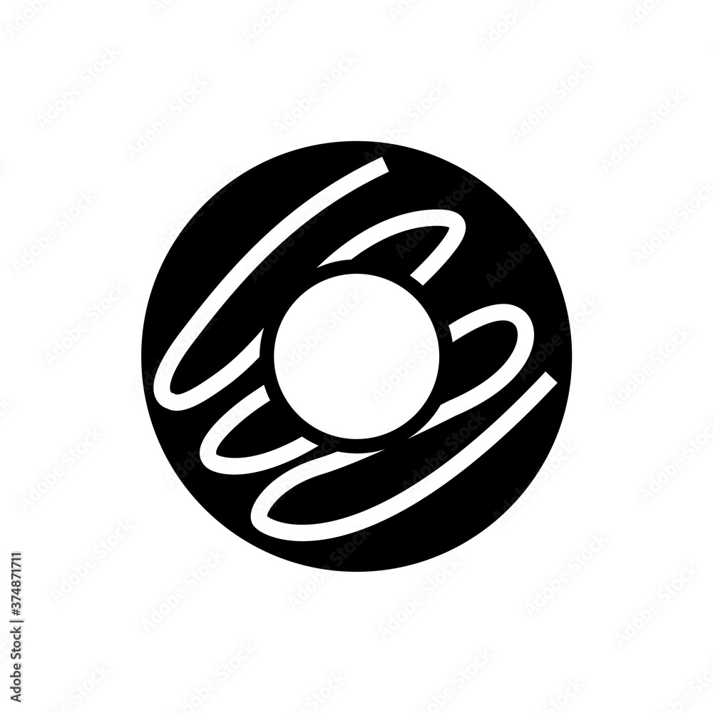 Donut icon, logo isolated on white background Donut icon, logo isolated on white background