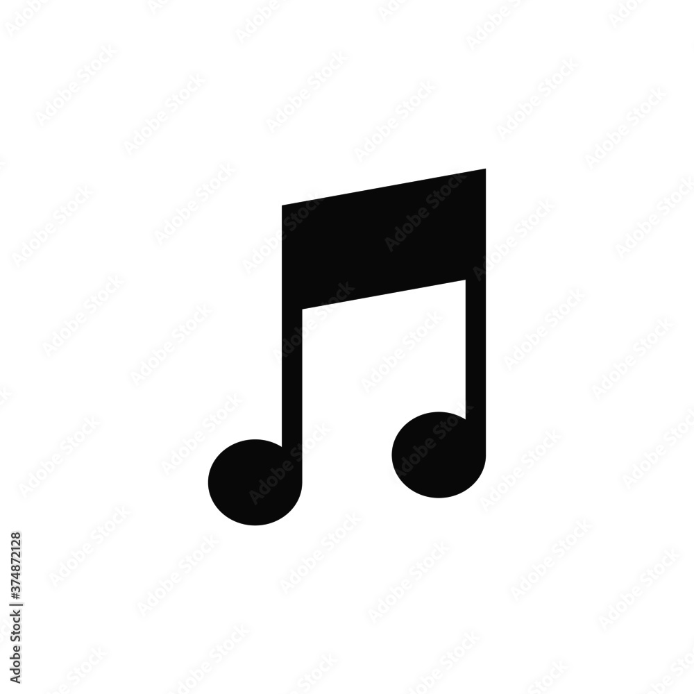 music note vector icon isolated on white background music note vector icon isolated on white background