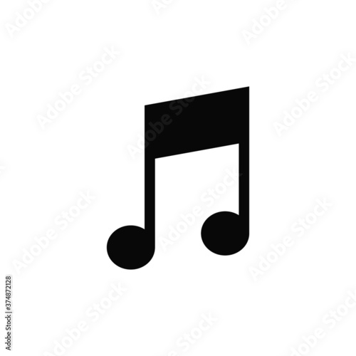 music note vector icon isolated on white background