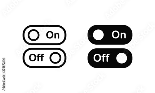On and off icon. Switch button vector symbol for web site and mobile app