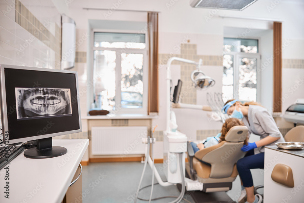 Appointment at a local pediatric dentist office Appointment at a local pediatric dentist office