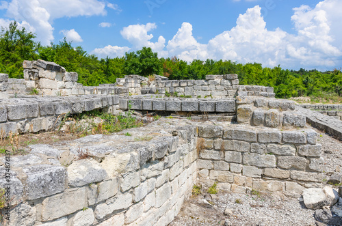 Ruins of the palace ensemble in Veliki Preslav, Bulgaria