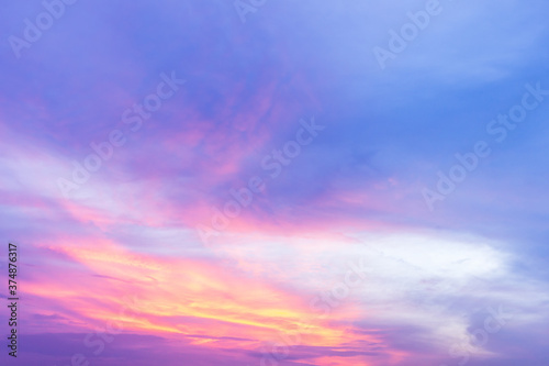 The background of beautiful natural sunsets with cloud