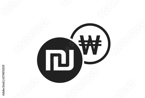 israeli sheqel to korean won currency exchange icon