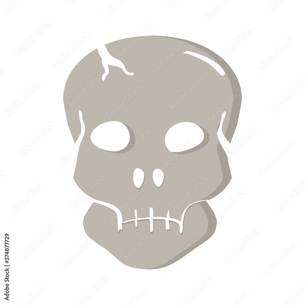Fototapeta premium scary skull cartoon illustration