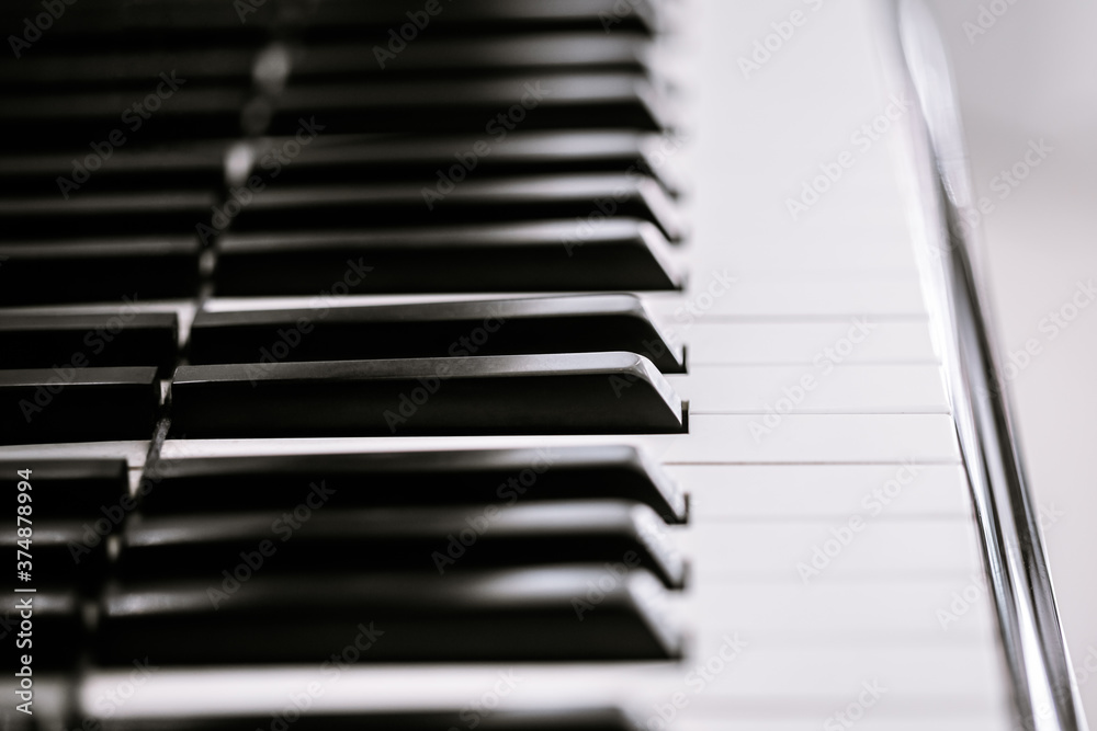 Piano and keyboard piano, Music instrument. Black and white key. side view of instrument musical tool. Piano and keyboard piano, Music instrument. Black and white key. side view of instrument musical tool.