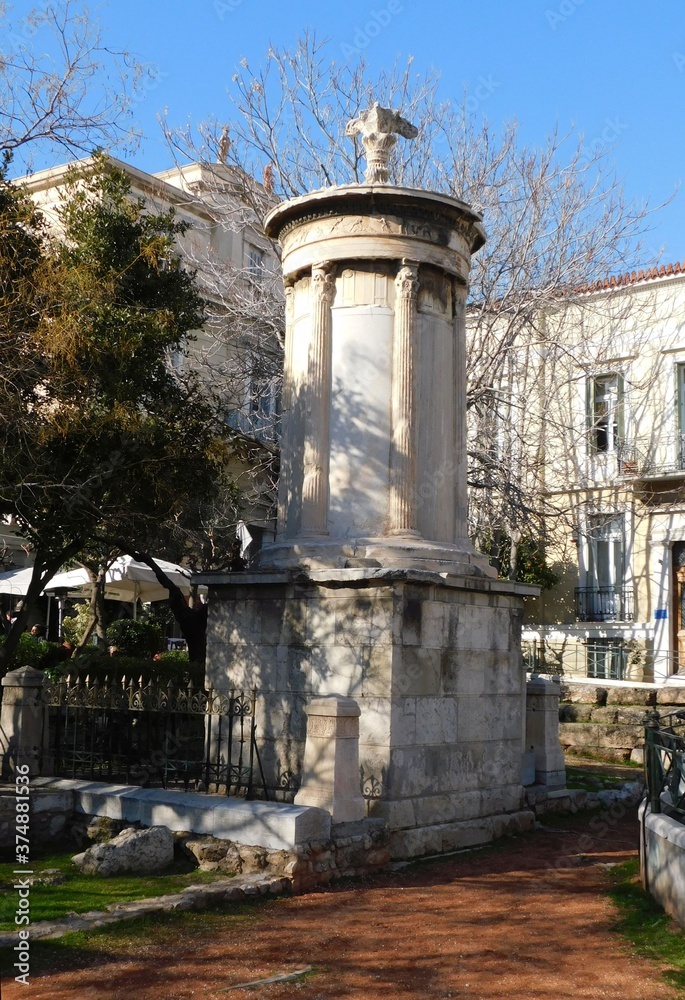 Fototapeta premium The choragic monument of Lysicrates, a theater contest sponsorship winner, in central Athens, Greece