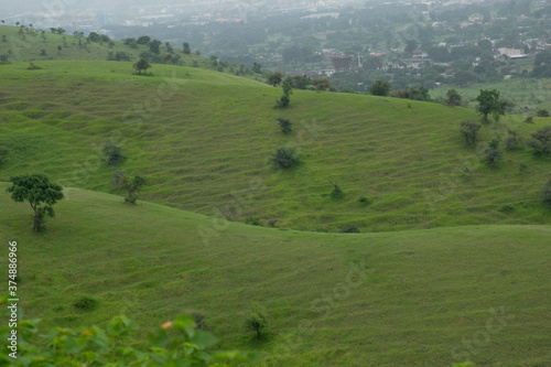 LANDSCAPE GREEN HILL SLOPE WITH CLOUD  © SMIT VYAS