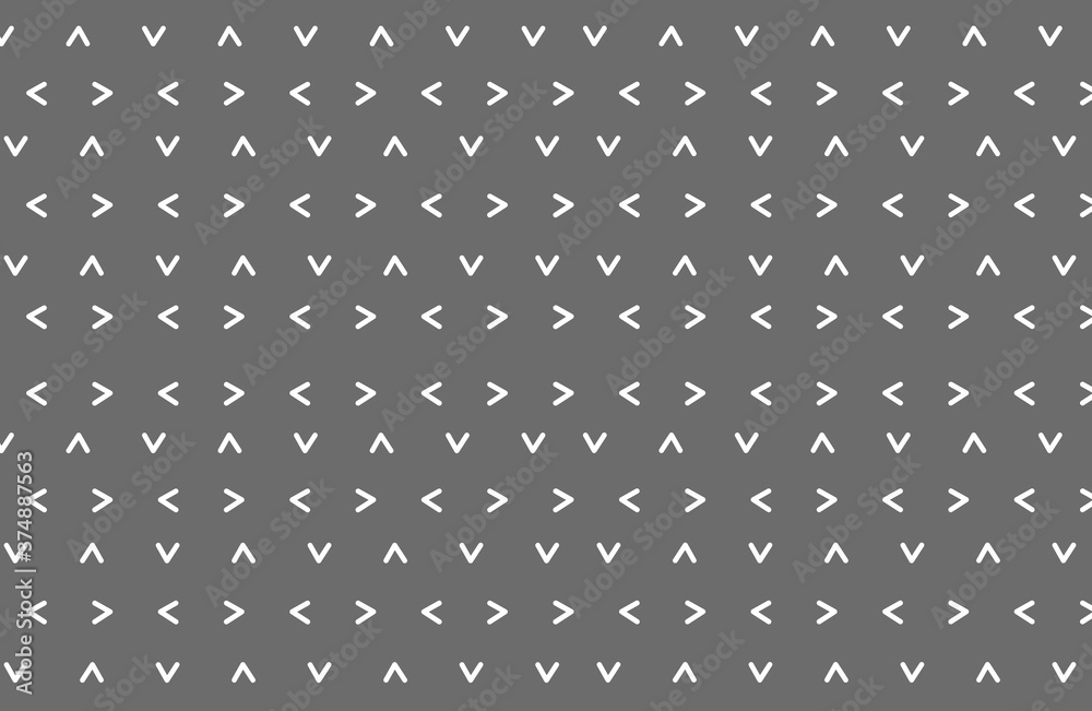 Seamless arrow pattern with different directions  on gray background, vector illustration 