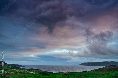 Sky above the arcctic ocean