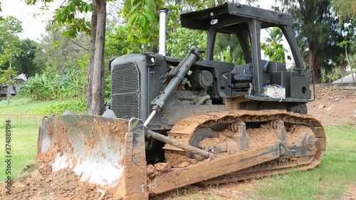 old rusty tractor