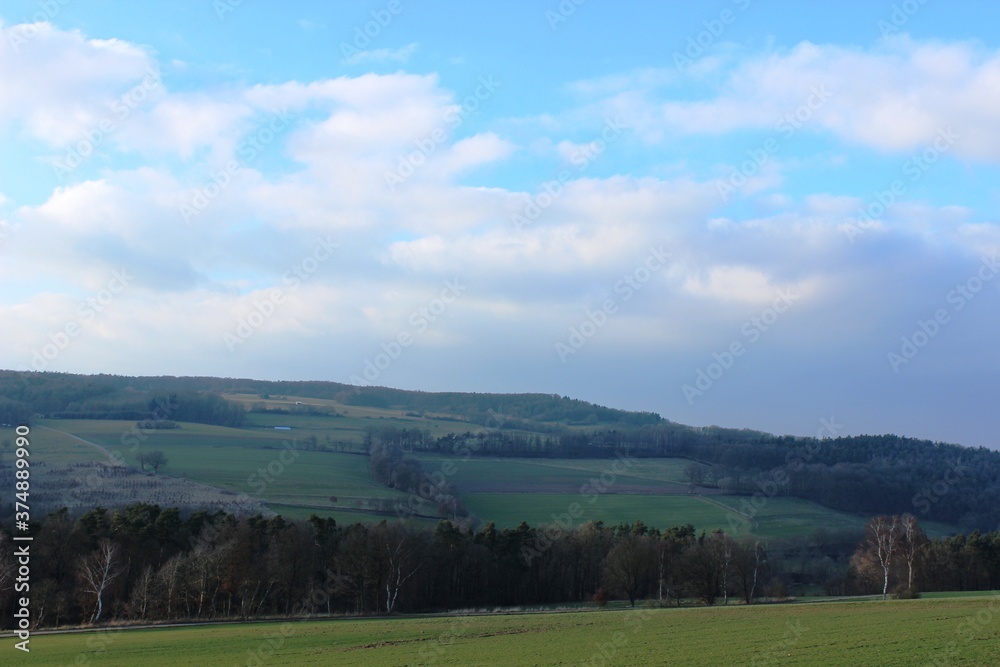 Fototapeta premium Mittelgebirge Panorama