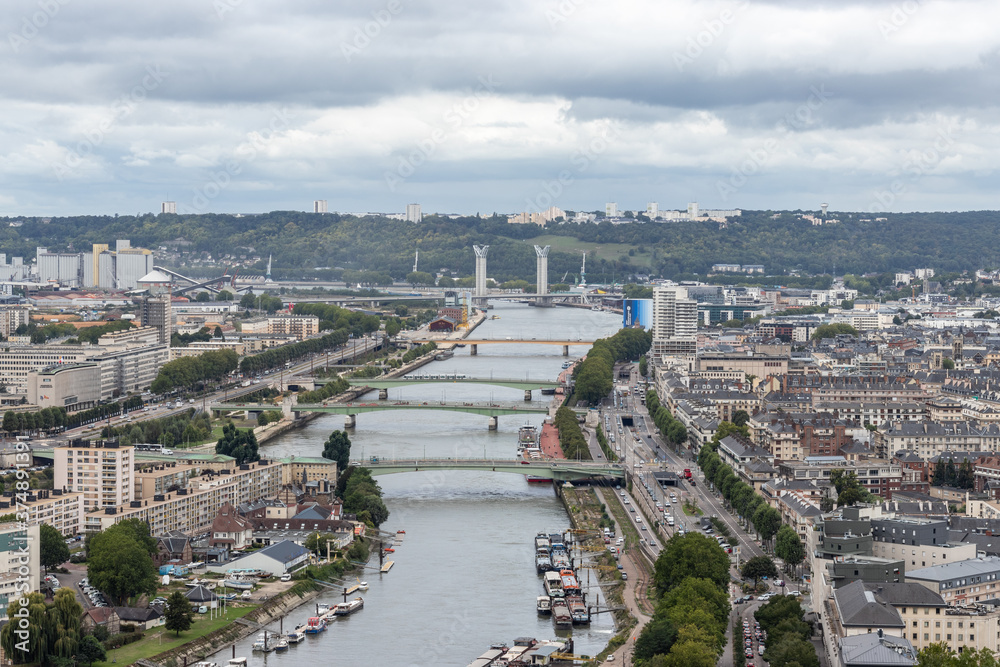 Panorama de Rouen avec vue sur la Seine