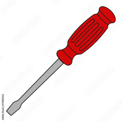 Icon, flat slotted screwdri...