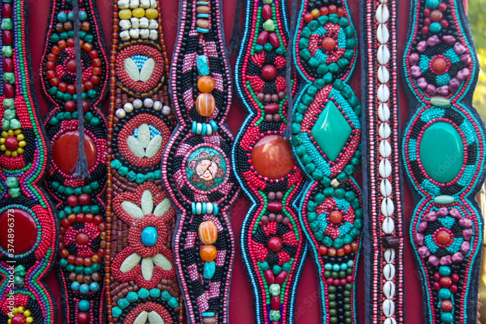 Fototapeta premium Ethnic Style Ornaments with stones