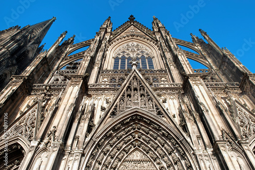 Cologne Cathedral, View of the facade, North Rhine Westphalia, Germany, Unesco World Heritage Site