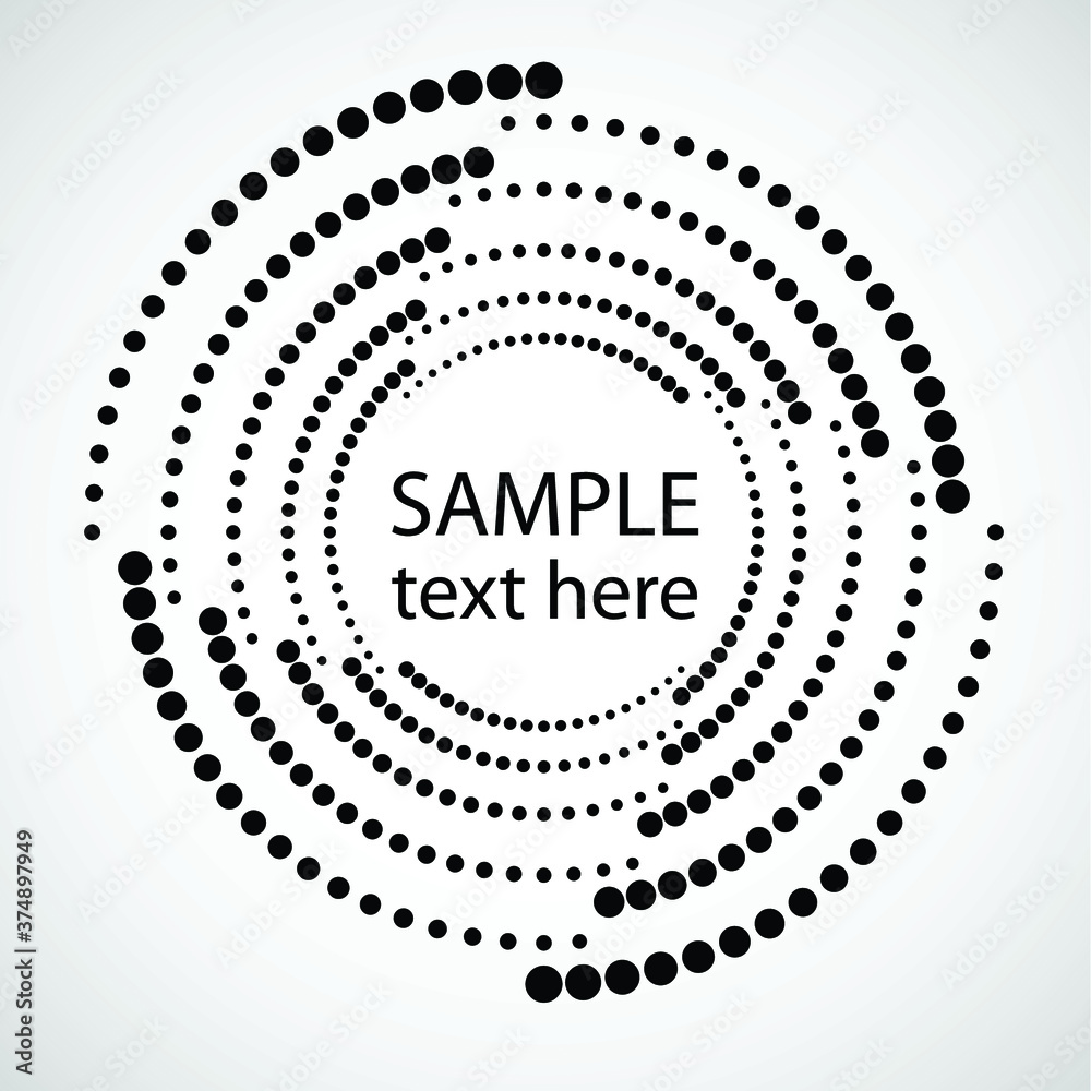 Halftone dots in circle form. round logo . vector dotted frame . design element Halftone dots in circle form. round logo . vector dotted frame . design element