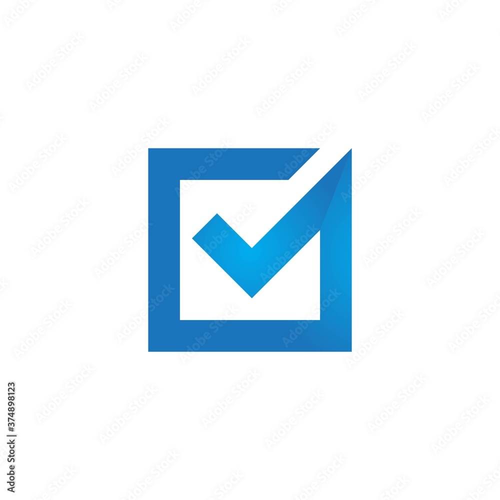 Check mark V Letter Logo Check mark V Letter Logo