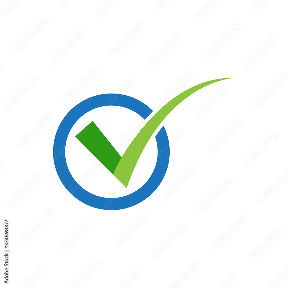 Check mark V Letter Logo