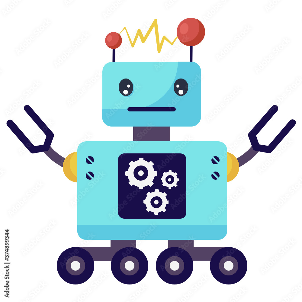 Robotic turing concept, machine intelligence in trendy flat style
Robotic turing concept, machine intelligence in trendy flat style