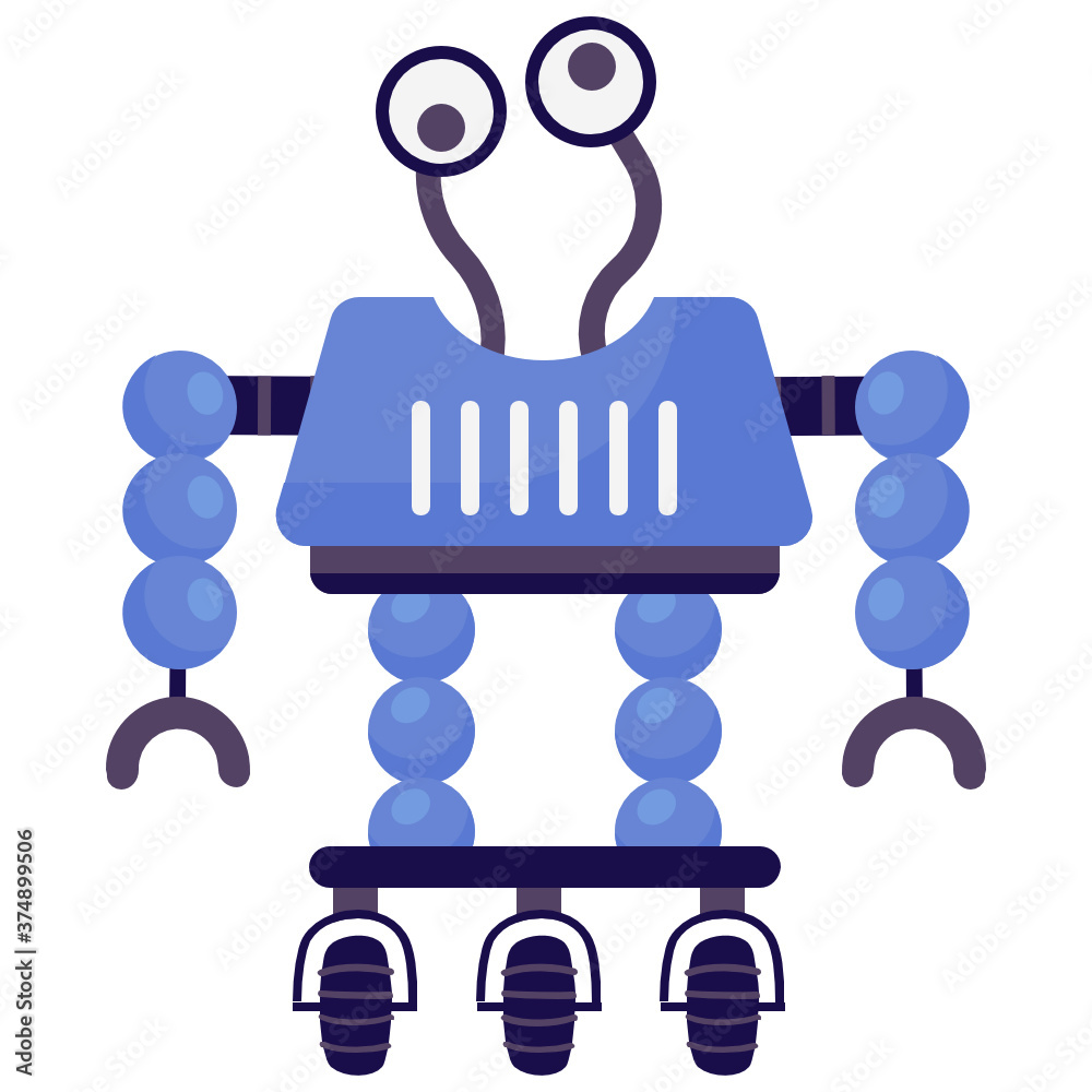 Vector of toy robot, flat icon in editable style
Vector of toy robot, flat icon in editable style