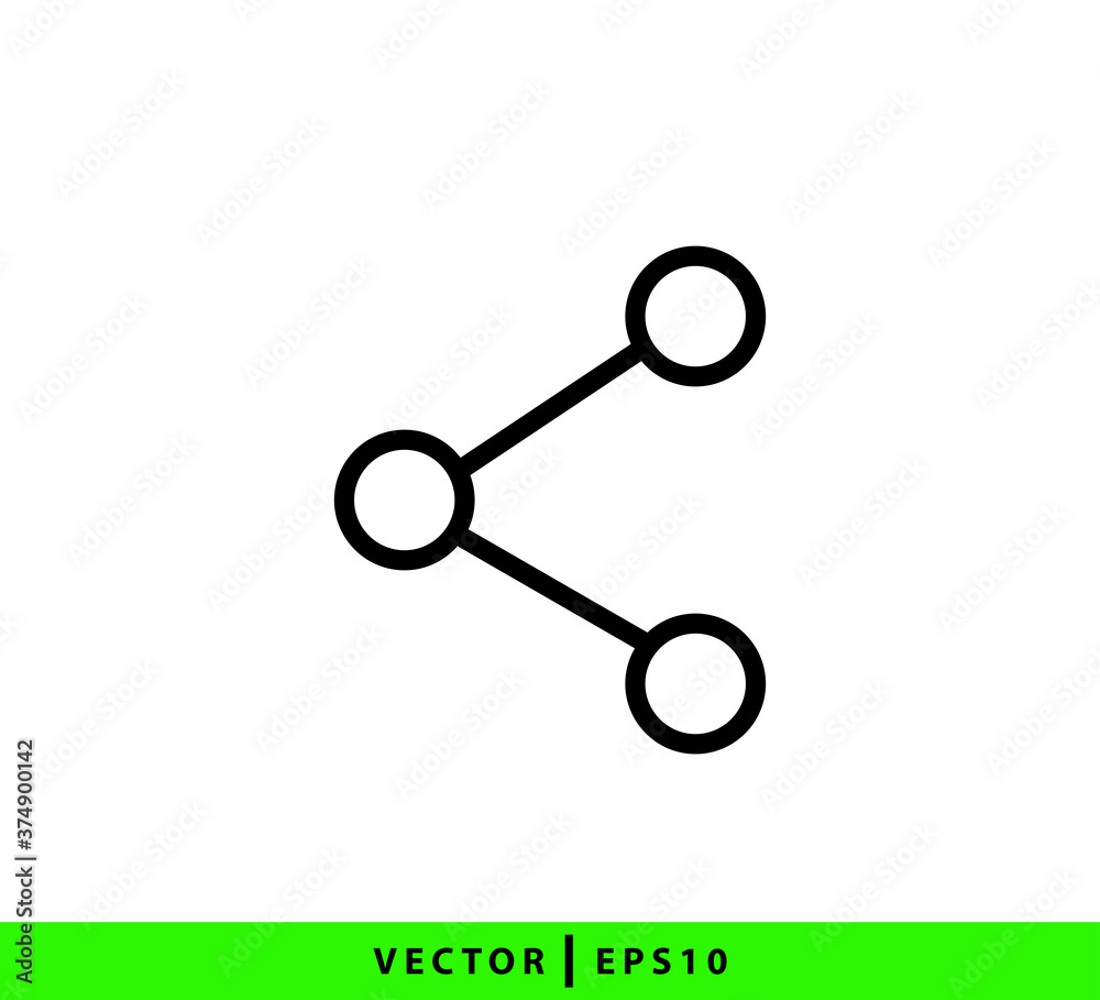 Share icon vector logo template flat style Share icon vector logo template flat style