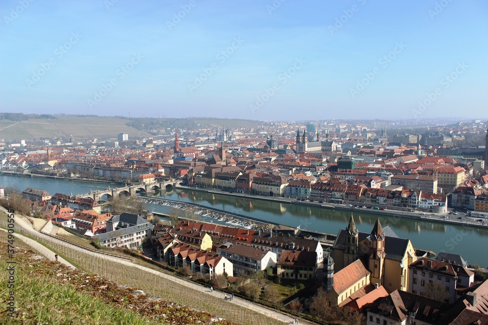 Obraz premium Würzburg von oben