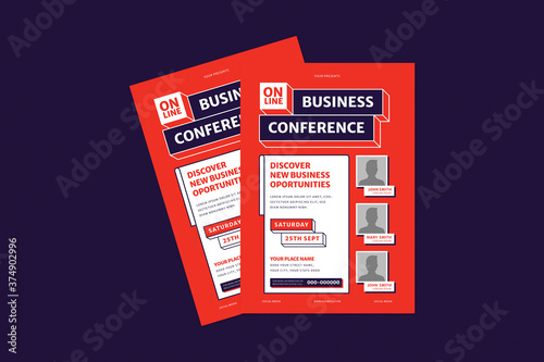 Online Business Conference Flyer Template