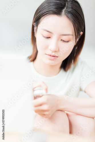 Beautiful young Asian women in make-up