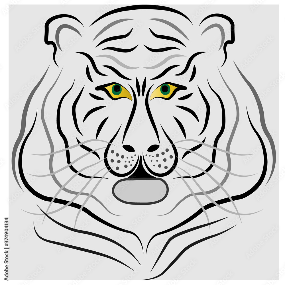 Fototapeta premium tiger head vector