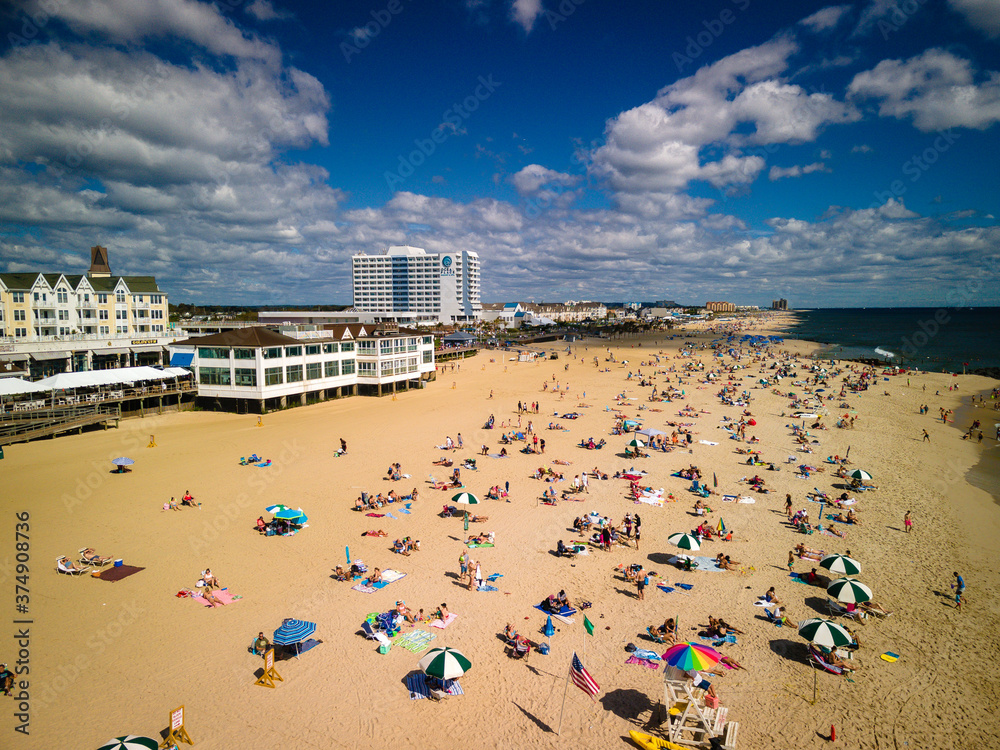 Aerial of Pier Village Long Branch Beach Aerial of Pier Village Long Branch Beach