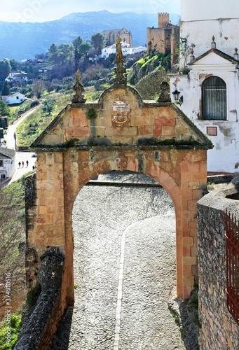 Ronda, Andalusia, Spain: Felipe V arch and fortified walls  photo