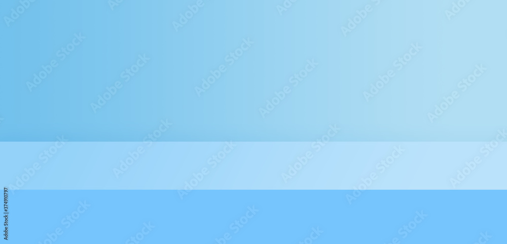 Fototapeta premium Empty space room of Blue stage with lighting effect background for product showing.